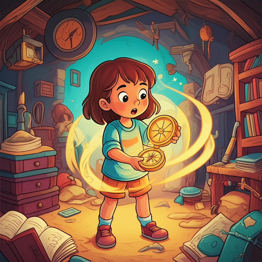 Maya discovers the magic compass
